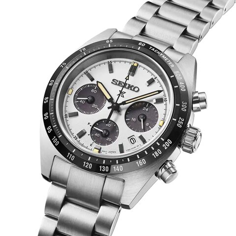 Seiko horloge met een kast in staal, met een wijzerplaat in het wit en een diameter van 39 mm