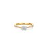 The Exclusive Collection verlovingsring in geel goud 18kt met briljant (ronde diamant) van 0,40 karaat als hoofdsteen omringd door briljanten van 0,16 karaat - thumb