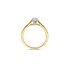 The Exclusive Collection verlovingsring in geel goud 18kt met briljant (ronde diamant) van 0,40 karaat als hoofdsteen omringd door briljanten van 0,16 karaat - thumb