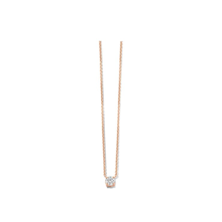 Casteur by Casteur ketting in rosé goud 18kt met briljant van 0,40 karaat