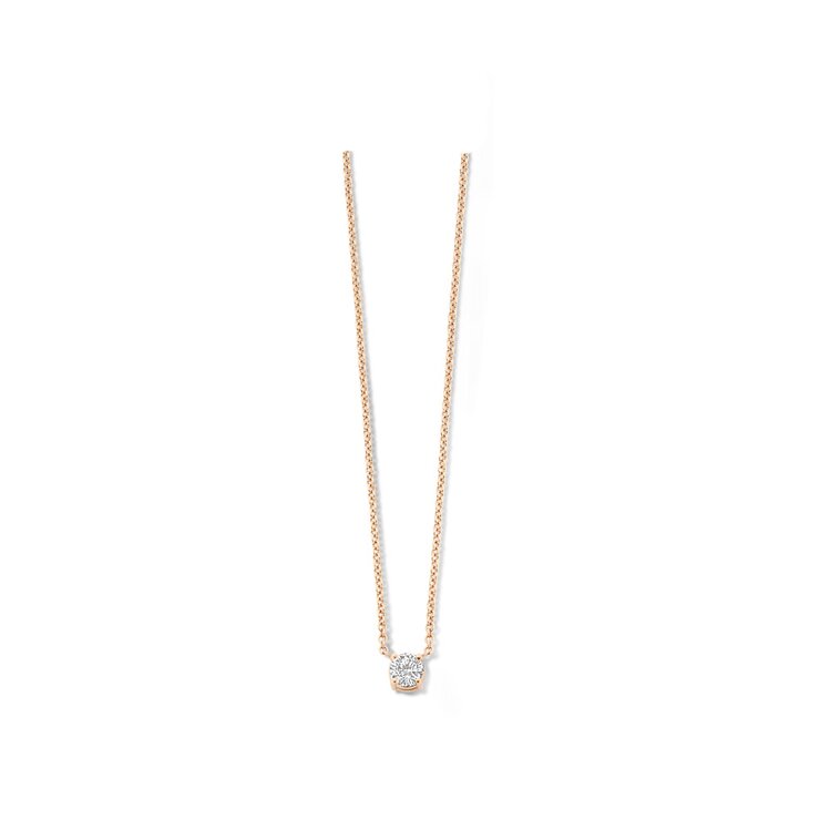 Casteur by Casteur ketting in rosé goud 18kt met briljant van 0,28 karaat