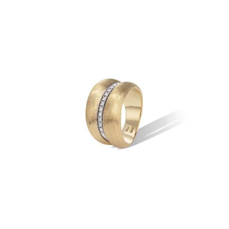 Marco Bicego ring in geel goud 18kt met briljant van 0,10 karaat