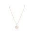 Messika ketting in rosé goud 18kt met parelmoer omringd door briljanten van 0,39 karaat - thumb