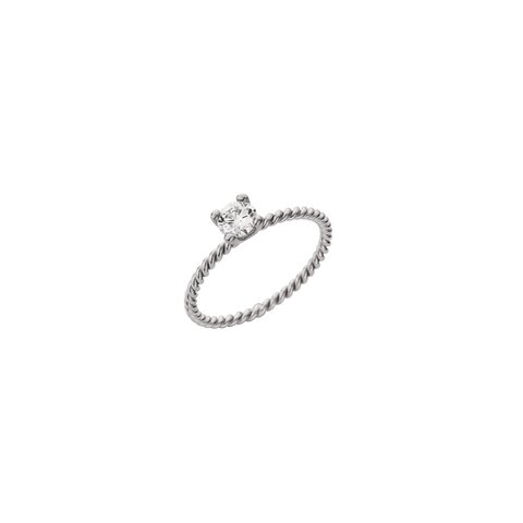 bague de fiançailles Atelier P. en or blanc 18 ct avec brillant (diamant rond) de 0.35 carat