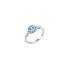 bague de fiançailles Atelier P. en or blanc 18 ct avec aquamarine entouré de briljants de 0,15 karaat - thumb