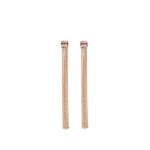 boucles d'oreilles Atelier P. en or rose 18 ct avec morganite