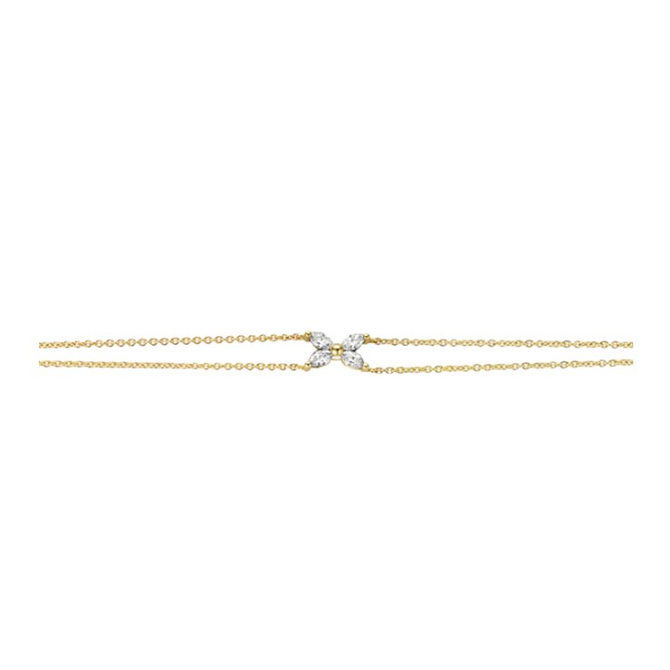 bracelet Atelier P. en or jaune 18 ct avec brillant de 0.20 carat