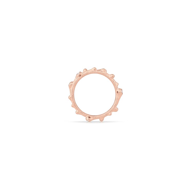 bague Ole Lynggaard en or rose 18 ct avec brillant de 0.04 carat