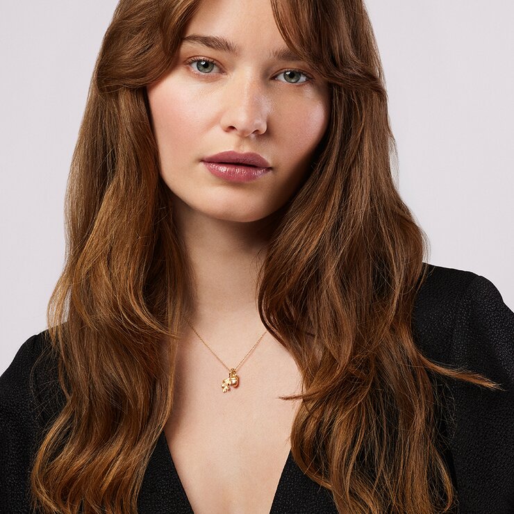 Ole Lynggaard hanger in rosé goud 18kt met briljant