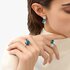 Pomellato oorringen in rosé goud 18kt met topaas blauw omringd door briljanten van 1,50 karaat - thumb