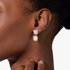Pomellato oorringen in rosé goud 18kt met topaas incoloré omringd door briljanten van 1,50 karaat - thumb