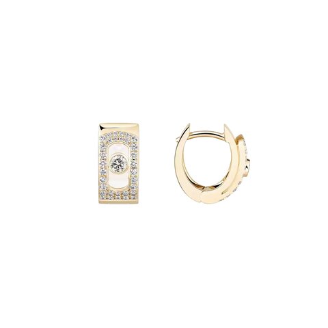 boucles d'oreilles Messika en or jaune 18 ct avec brillant de 0.30 carat