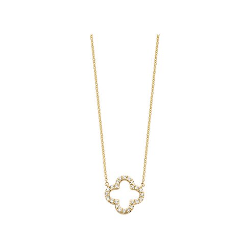 Casteur by Casteur ketting in geel goud 18kt met briljant van 0,17 karaat