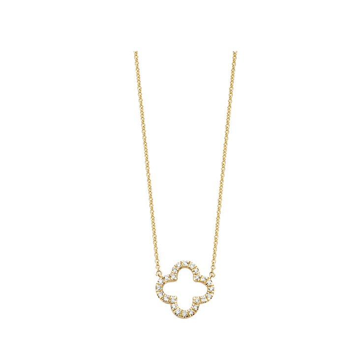 Casteur by Casteur ketting in geel goud 18kt met briljant van 0,17 karaat