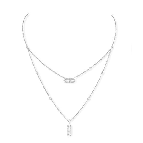 Messika ketting in wit goud 18kt met briljant van 0,50 karaat