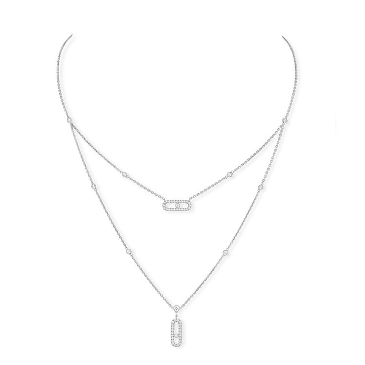 Messika ketting in wit goud 18kt met briljant van 0,50 karaat