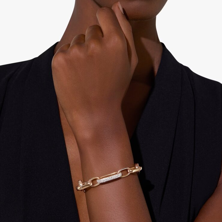 Pomellato armband in rosé goud 18kt met briljant van 1 karaat
