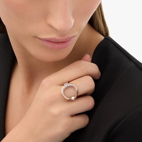 Pomellato ring in rosé goud 18kt met briljant van 0,97 karaat