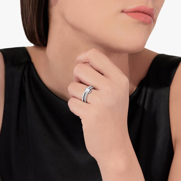 bague Pomellato en or blanc 18 ct avec brillant de 0.43 carat