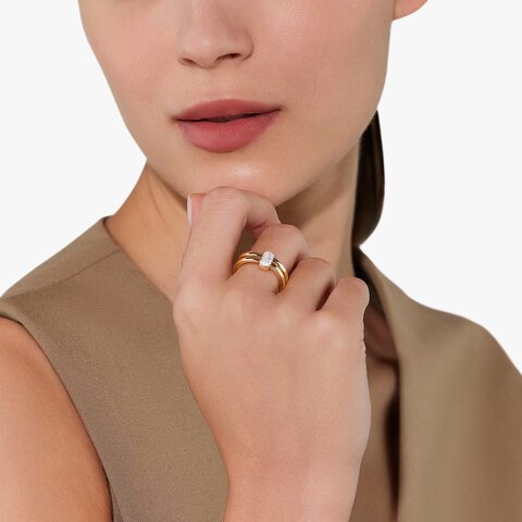 Pomellato ring in rosé goud 18kt met briljant van 0,09 karaat