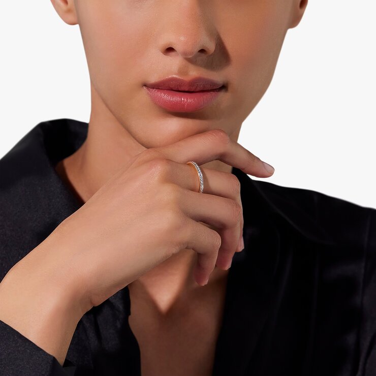 Pomellato ring in rosé goud 18kt met briljant van 0,48 karaat