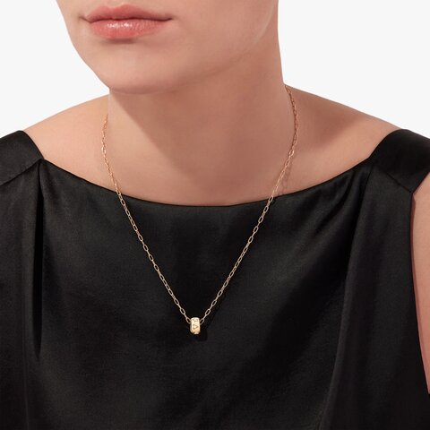 collier Pomellato en or rose 18 ct avec brillant de 0.14 carat