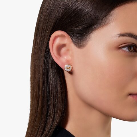 Pomellato oorringen in rosé goud 18kt met briljant van 0,45 karaat