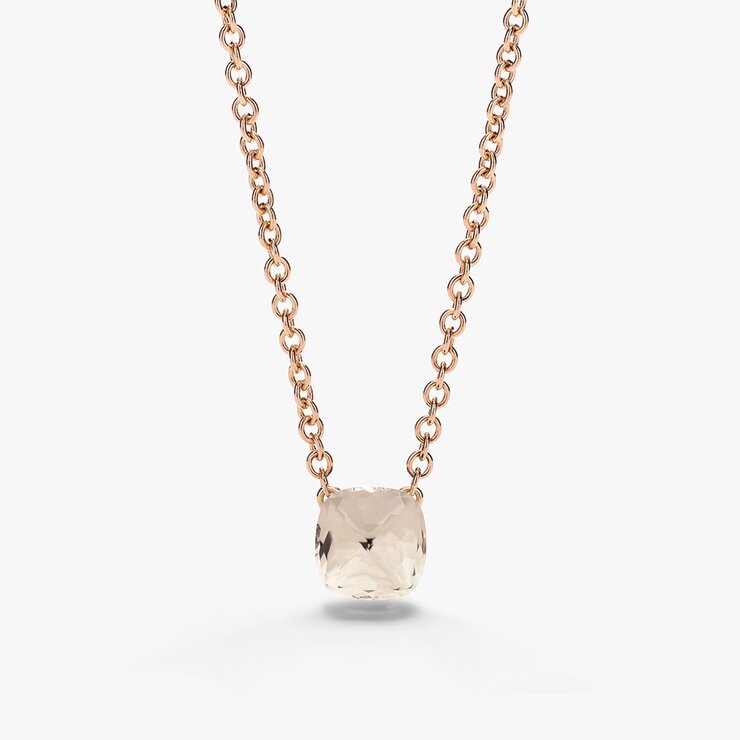 collier Pomellato en or rose 18 ct avec topaze incoloré