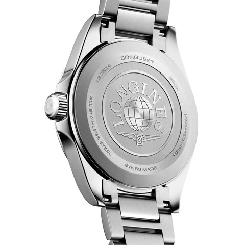 montre Longines avec un boîtier en acier, un cadran bleu et un diamètre de 38 mm