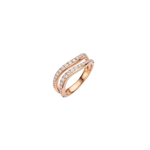 bague Bigli en or rose 18 ct avec brillant de 0.67 carat