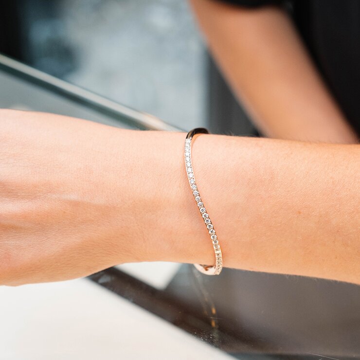 Bigli armband in rosé goud 18kt met briljant van 1,22 karaat