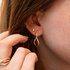 Bigli oorringen in rosé goud 18kt met briljant van 0,61 karaat - thumb