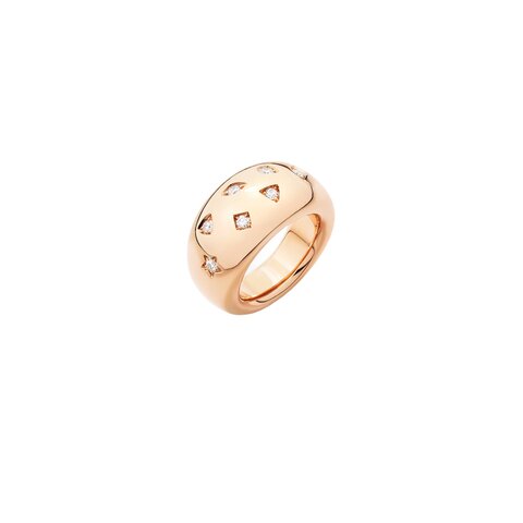 Pomellato ring in rosé goud 18kt met briljant van 0,35 karaat