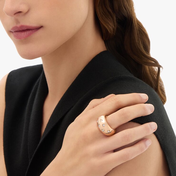 Pomellato ring in rosé goud 18kt met briljant van 0,35 karaat