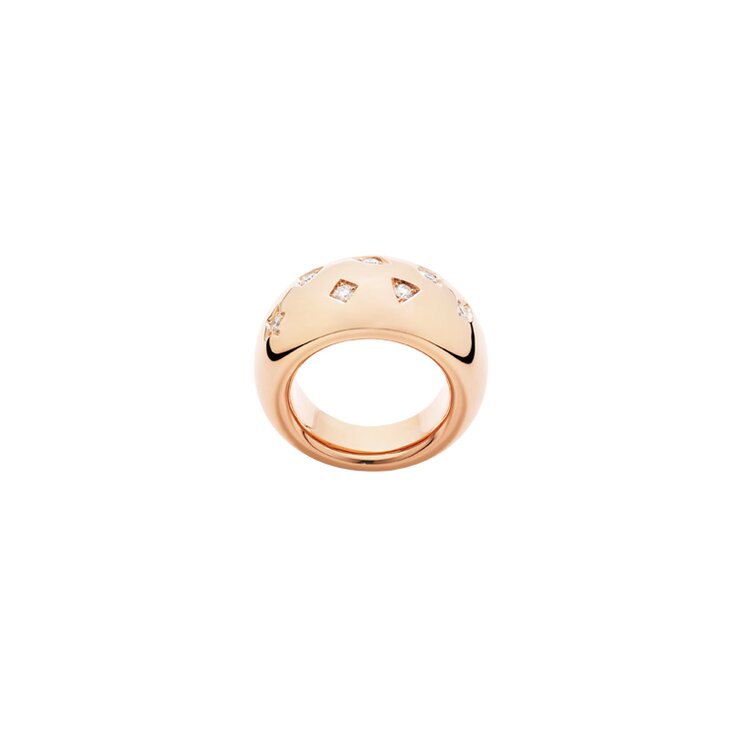 Pomellato ring in rosé goud 18kt met briljant van 0,35 karaat