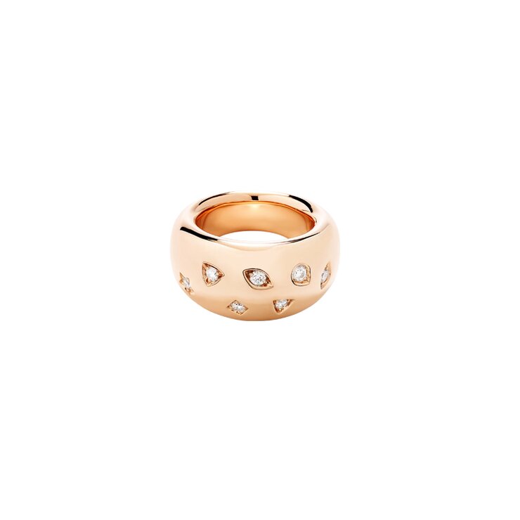 Pomellato ring in rosé goud 18kt met briljant van 0,35 karaat
