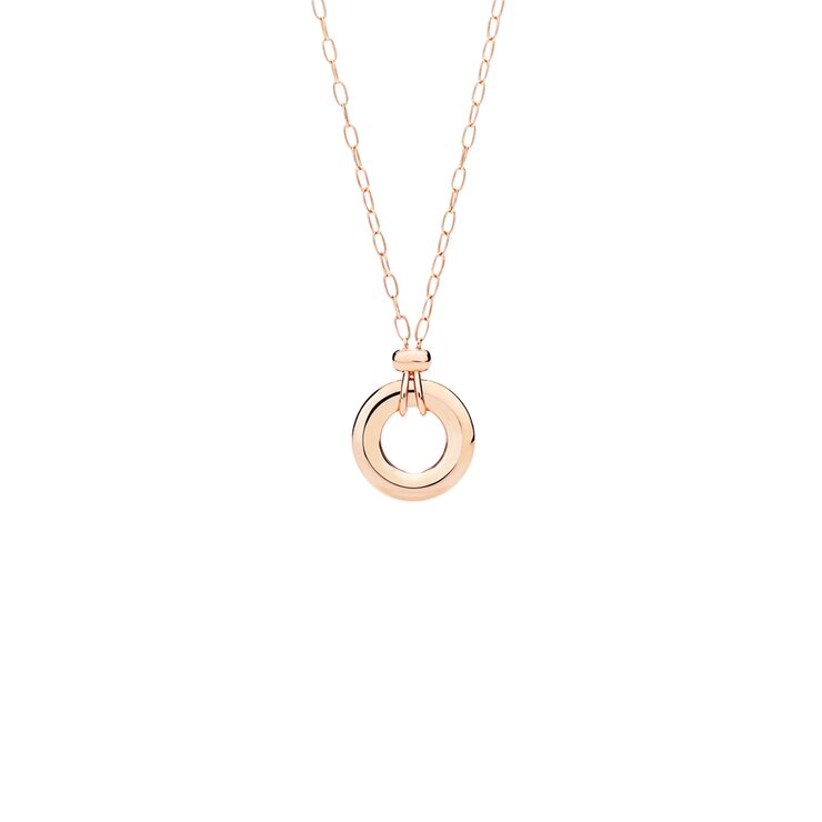 Pomellato ketting in rosé goud 18kt met briljant van 0,07 karaat