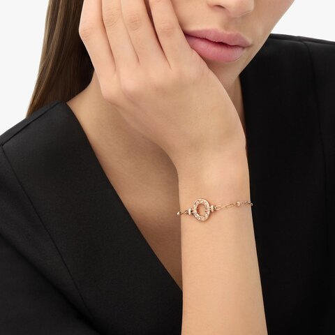 Pomellato armband in rosé goud 18kt met briljant van 0,07 karaat