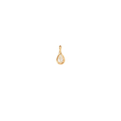 Ole Lynggaard hanger in geel goud 18kt met peervormige diamant van 0,30 karaat