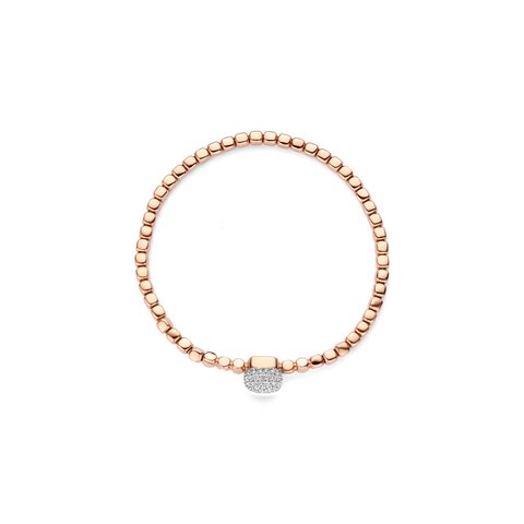 Bigli armband in rosé goud 18kt met briljant van 0,84 karaat