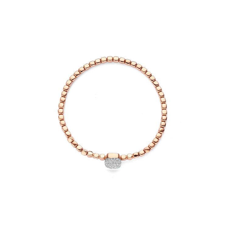 Bigli armband in rosé goud 18kt met briljant van 0,84 karaat
