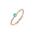 Bigli armband in rosé goud 18kt met topaas blauw & parelmoer & turquoise omringd door briljanten van 0,04 karaat - thumb