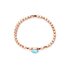 Bigli armband in rosé goud 18kt met topaas blauw & parelmoer & turquoise omringd door briljanten van 0,04 karaat - thumb