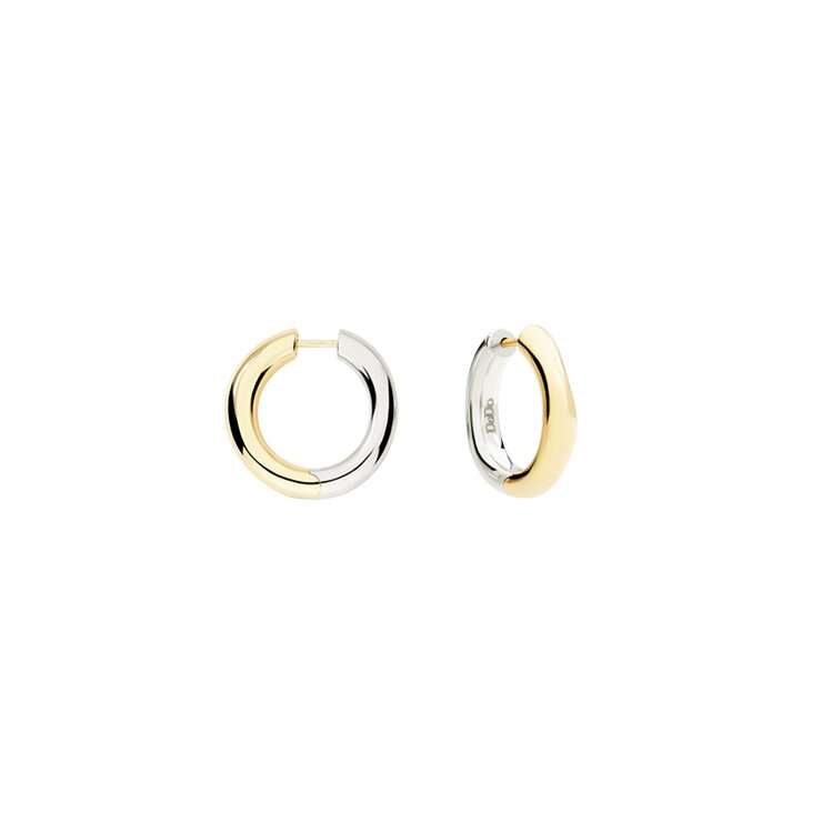 boucles d'oreilles DoDo en or jaune 9 carats + argent