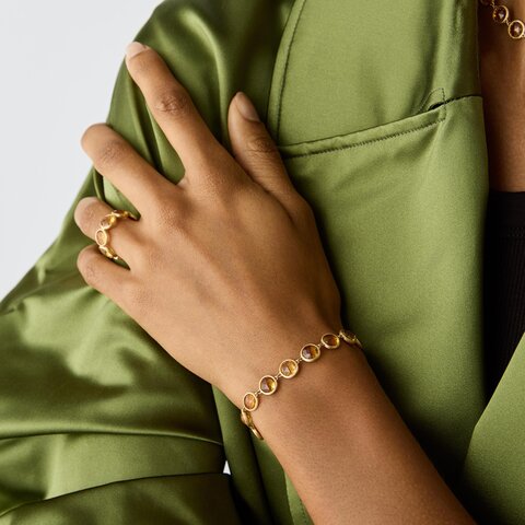 Marco Bicego armband in geel goud 18kt met quartz citrien