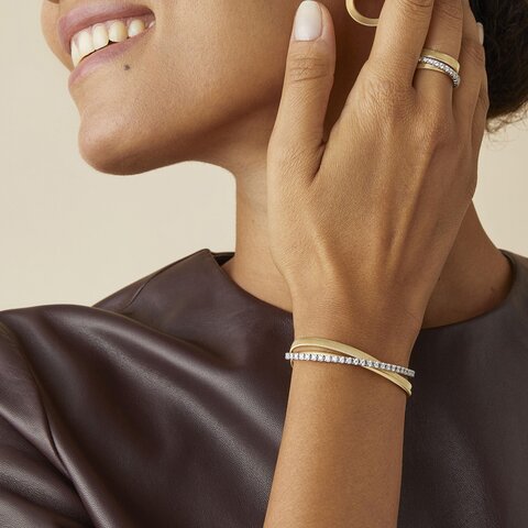bracelet Marco Bicego en or jaune 18 ct avec brillant de 0.95 carat