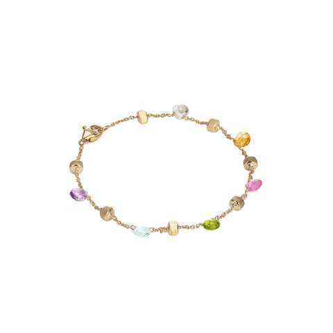 Marco Bicego armband in geel goud 18kt met edelstenen multicolor