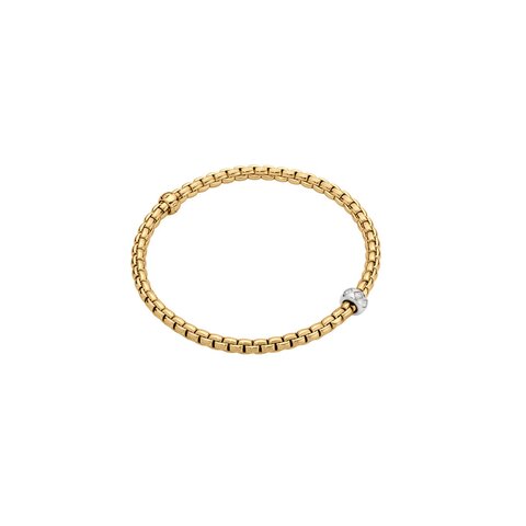 Fope armband in geel goud 18kt met briljant van 0,12 karaat