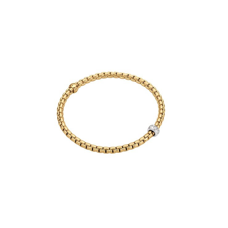 Fope armband in geel goud 18kt met briljant van 0,12 karaat