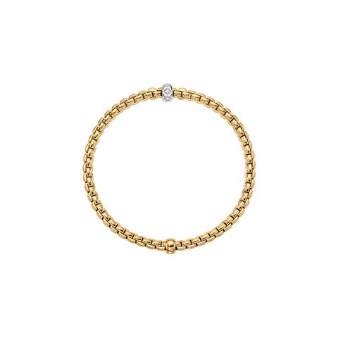 Fope armband in geel goud 18kt met briljant van 0,12 karaat